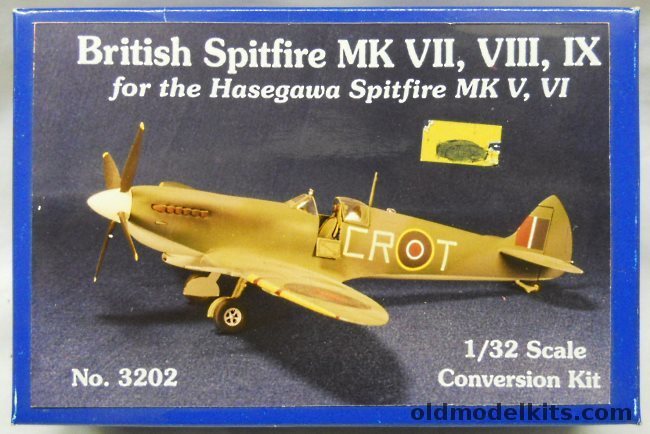 Highflight 1/32 British Spitfire Mk VII / VIII and IX Conversion Kit, 3202 plastic model kit